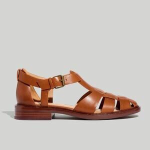 Madewell Rina Dried Maple Brown Fisherman Flat Sandal Size 7.5